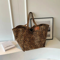 BOLSO DE LONA CON ESTAMPADO DE LEOPARDO RETRO