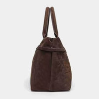 Bolso tote vintage marrón para mujer