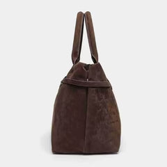 Bolso tote vintage marrón para mujer