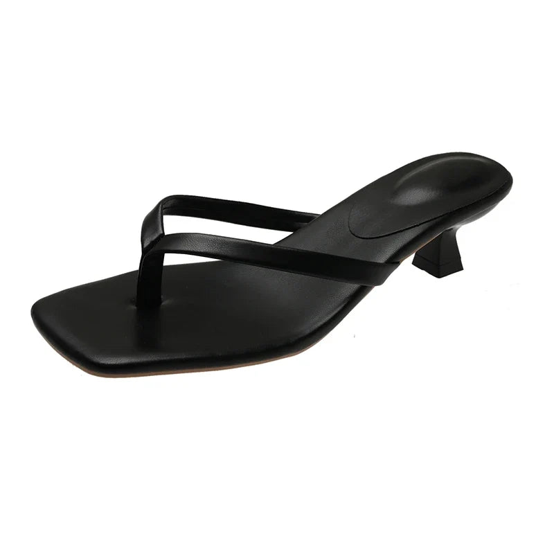 SANDALIAS DE TACÓN BAJO "SOL"