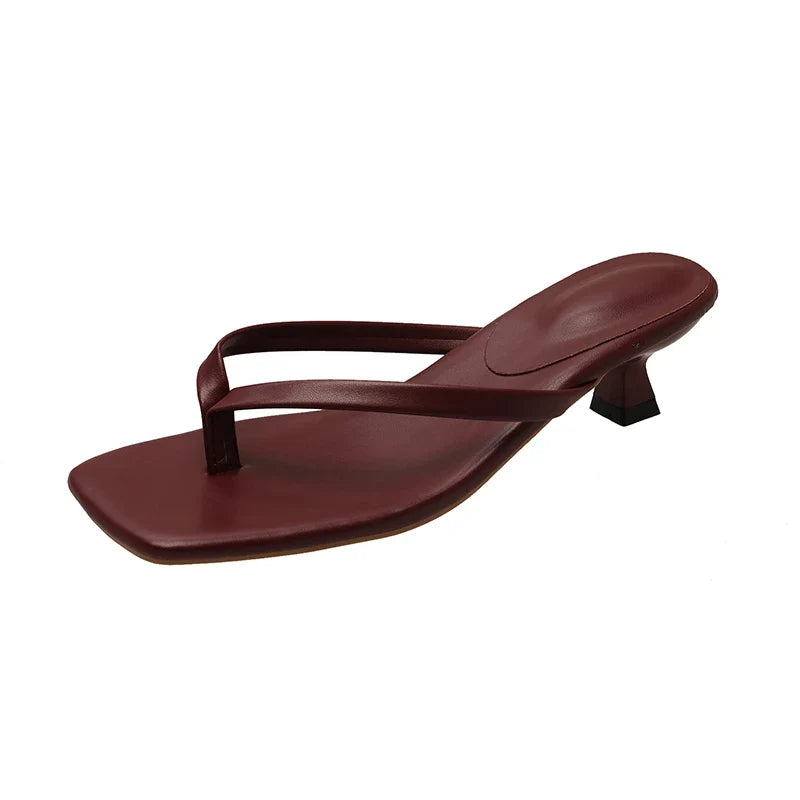 SANDALIAS DE TACÓN BAJO "SOL"